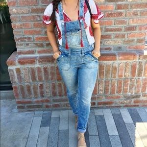 Denim overalls